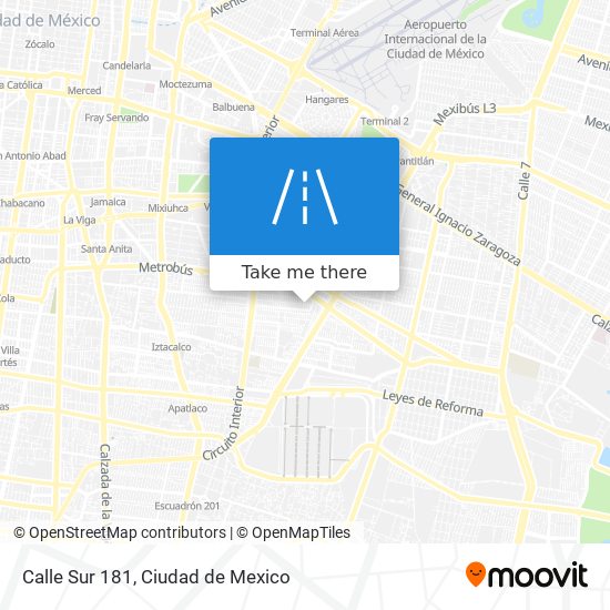 Mapa de Calle Sur 181