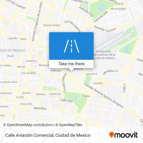 Mapa de Calle Aviación Comercial