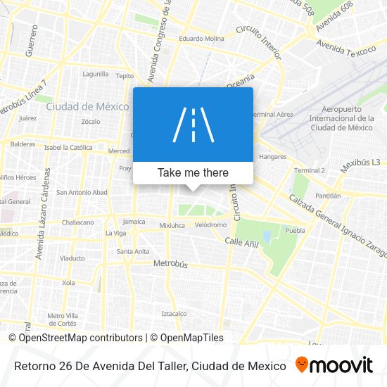 Retorno 26 De Avenida Del Taller map