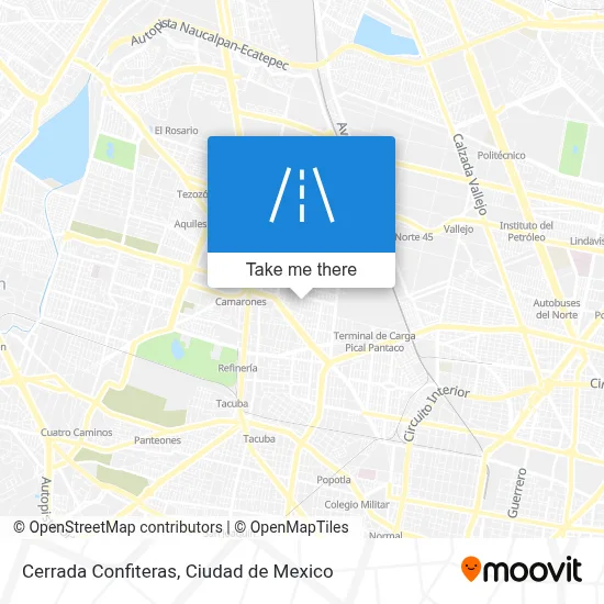 Cerrada Confiteras map