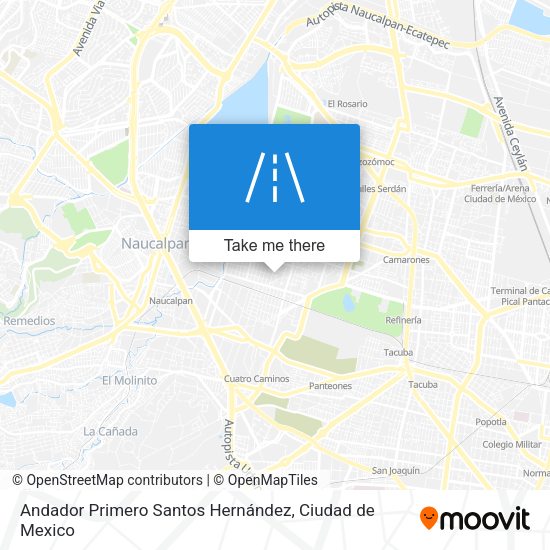 Andador Primero Santos Hernández map