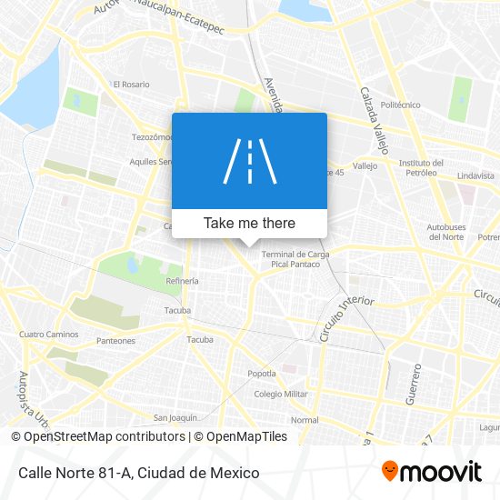 Calle Norte 81-A map