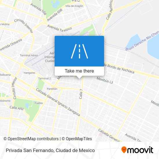 Privada San Fernando map
