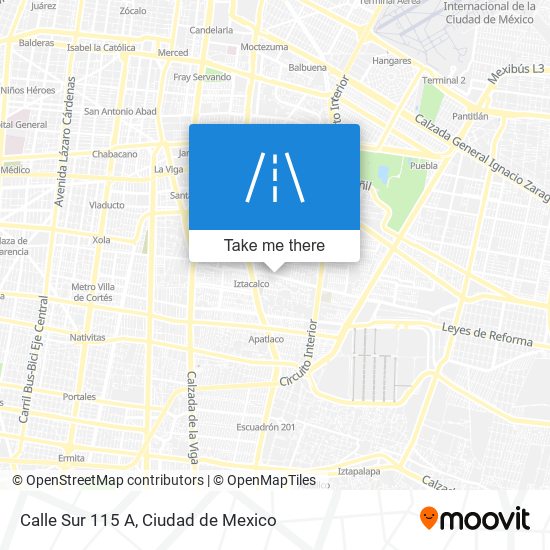 Mapa de Calle Sur 115 A