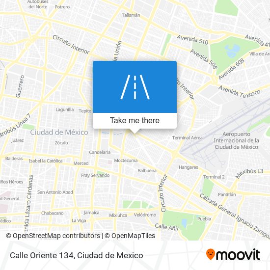 Calle Oriente 134 map