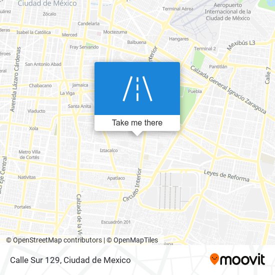 Calle Sur 129 map