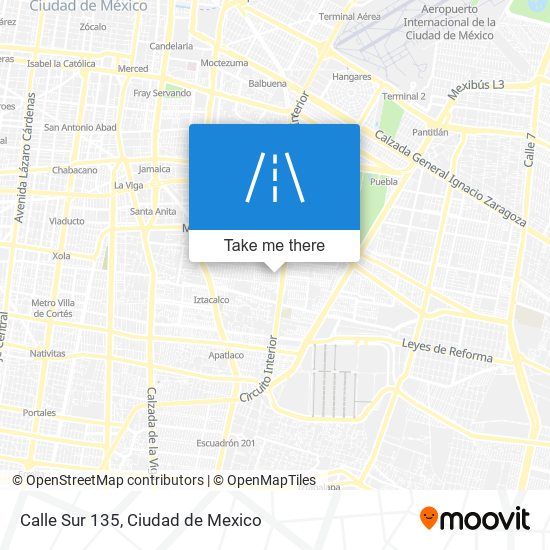 Calle Sur 135 map