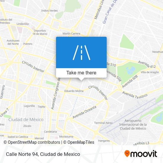 Mapa de Calle Norte 94
