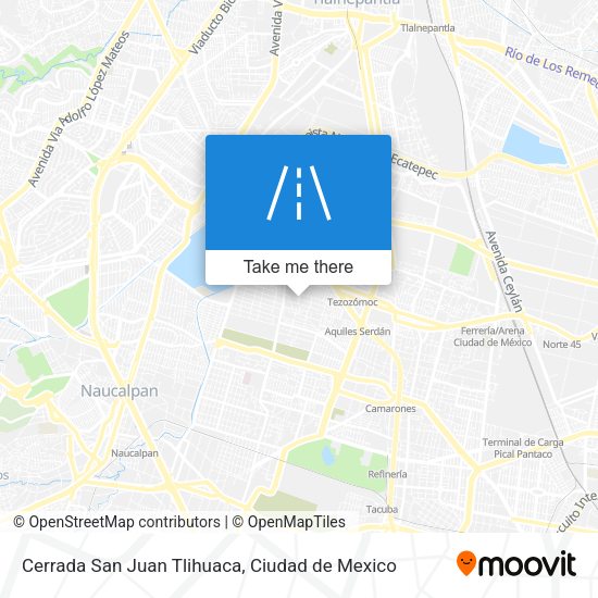 Cerrada San Juan Tlihuaca map