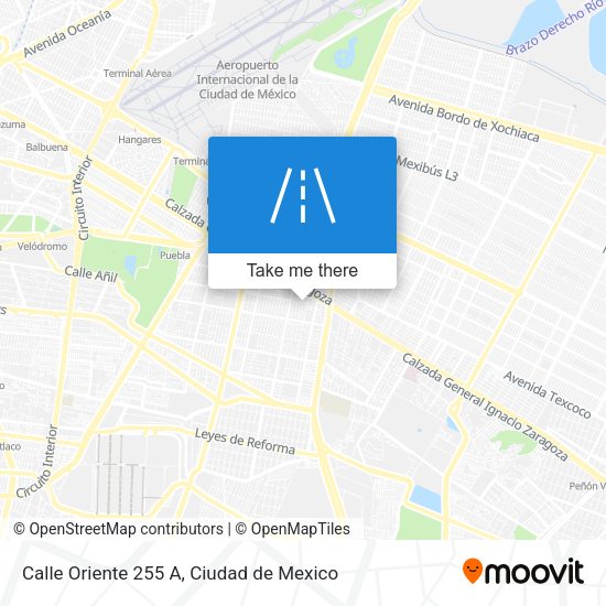 Mapa de Calle Oriente 255 A