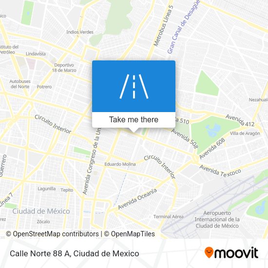 Calle Norte 88 A map