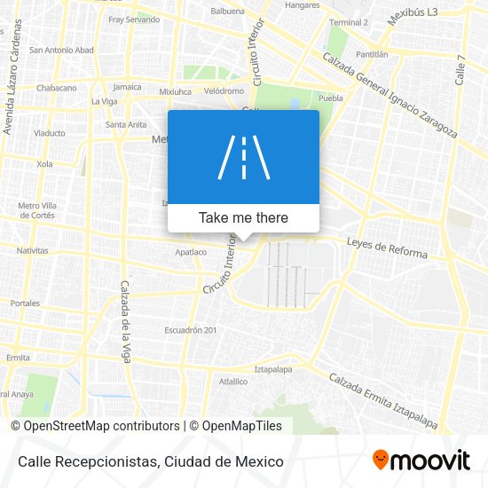 Calle Recepcionistas map
