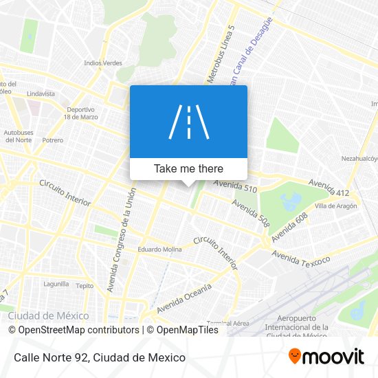 Calle Norte 92 map