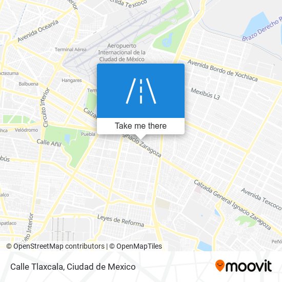 Calle Tlaxcala map