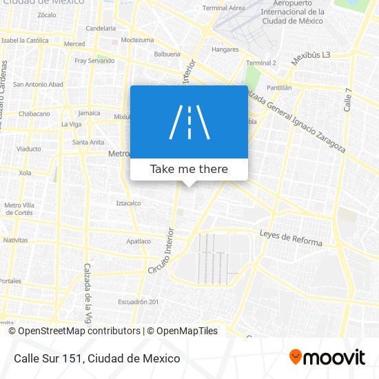 Mapa de Calle Sur 151