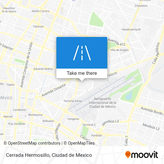 Cerrada Hermosillo map