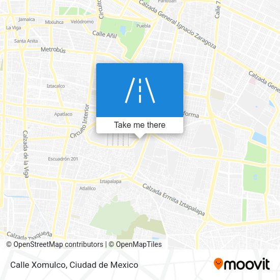 Calle Xomulco map