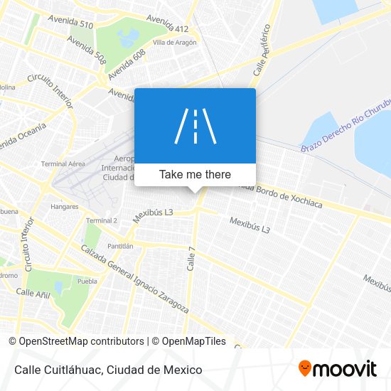 Mapa de Calle Cuitláhuac