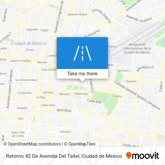 Mapa de Retorno 42 De Avenida Del Taller