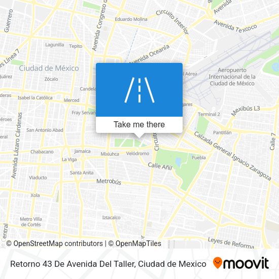 Retorno 43 De Avenida Del Taller map
