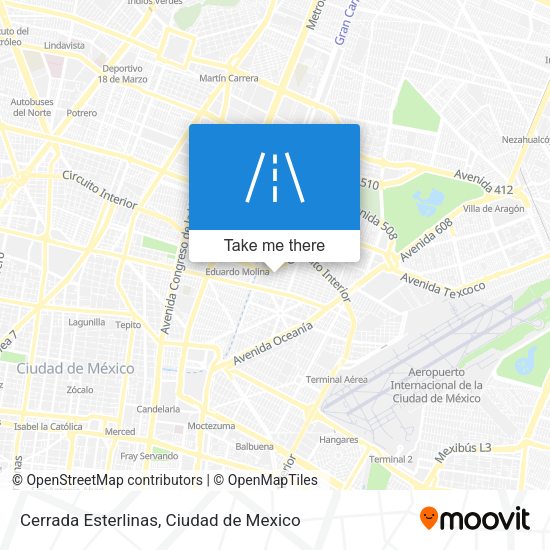 Mapa de Cerrada Esterlinas