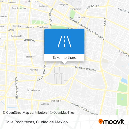 Calle Pochitecas map