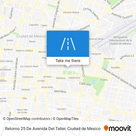 Mapa de Retorno 25 De Avenida Del Taller
