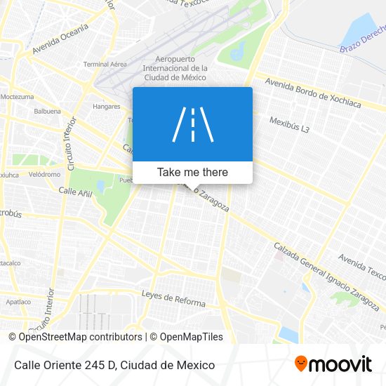 Calle Oriente 245 D map