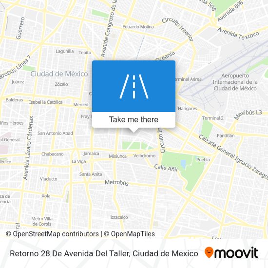 Retorno 28 De Avenida Del Taller map