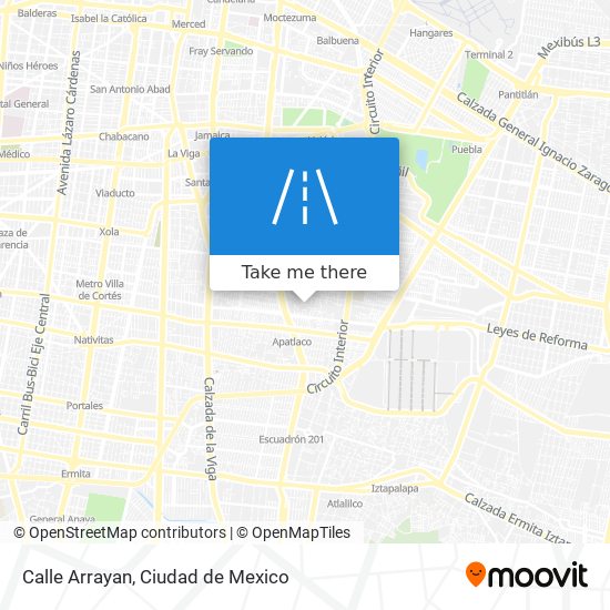 Calle Arrayan map