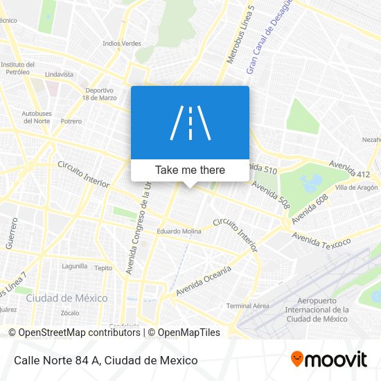 Mapa de Calle Norte 84 A