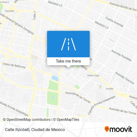 Mapa de Calle Itzcóatl