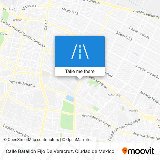 Mapa de Calle Batallón Fijo De Veracruz
