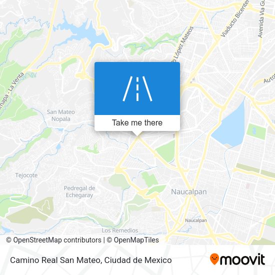 Camino Real San Mateo map
