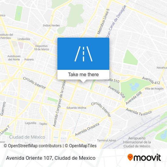 Avenida Oriente 107 map