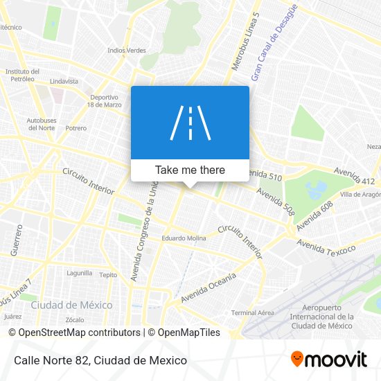 Mapa de Calle Norte 82