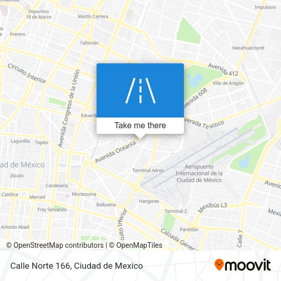 Calle Norte 166 map