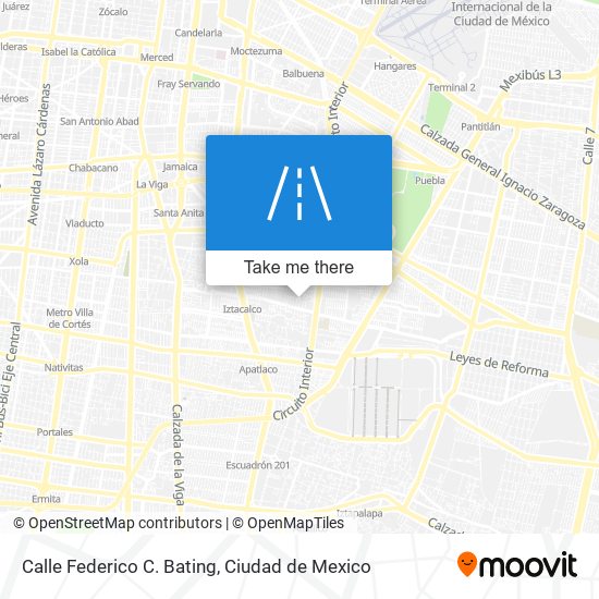 Calle Federico C. Bating map