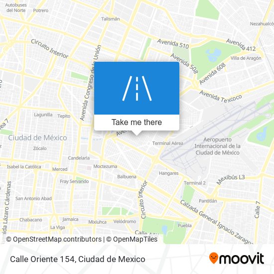 Calle Oriente 154 map