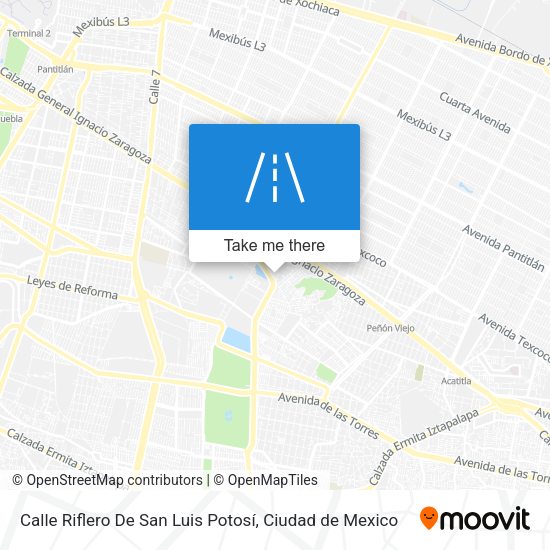 Calle Riflero De San Luis Potosí map