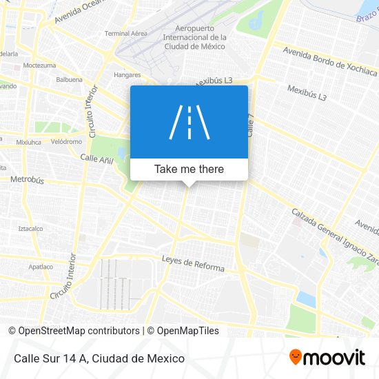 Calle Sur 14 A map
