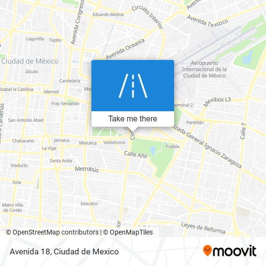 Avenida 18 map