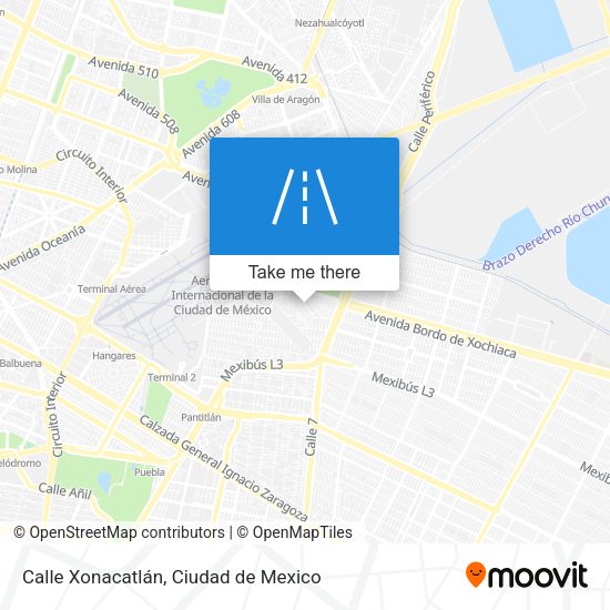 Calle Xonacatlán map