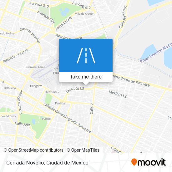 Cerrada Novelio map