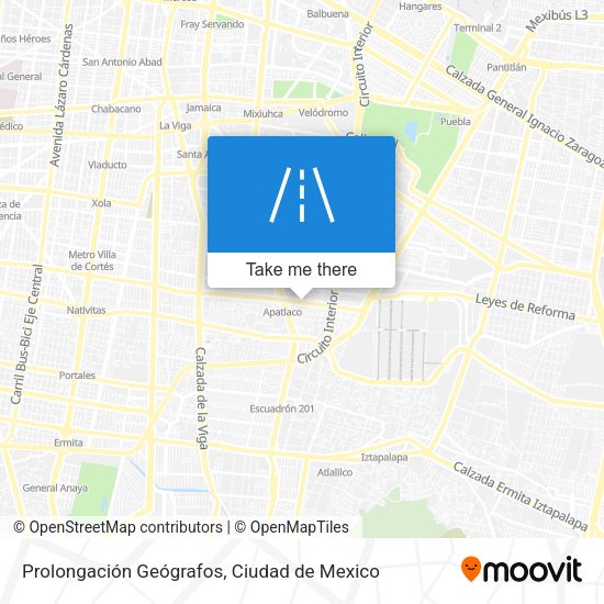 Prolongación Geógrafos map
