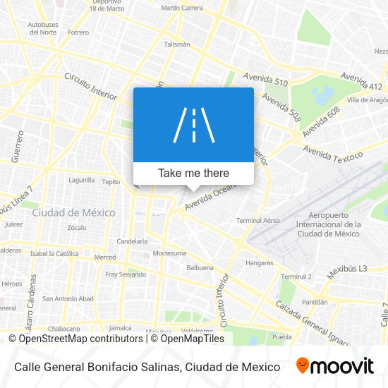 Calle General Bonifacio Salinas map