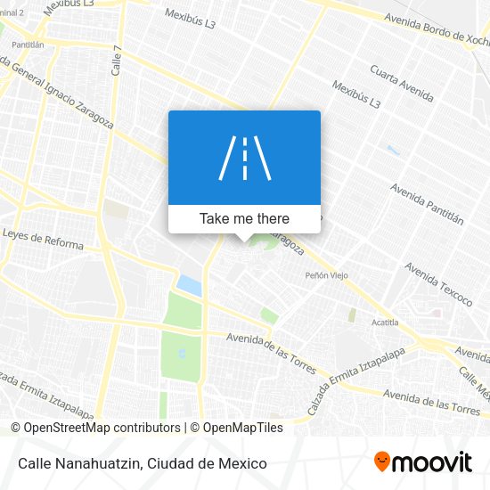 Calle Nanahuatzin map