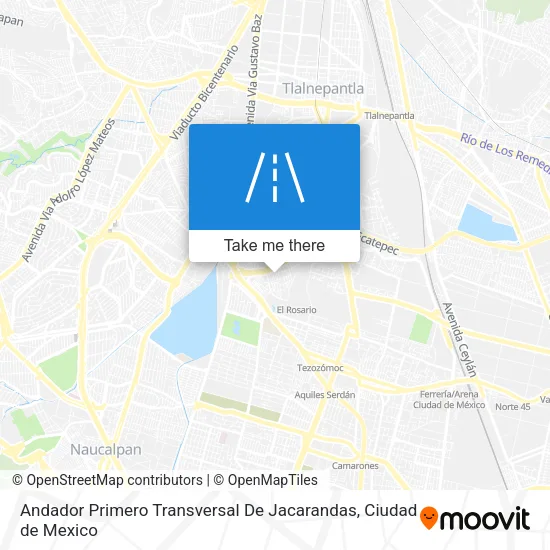 Mapa de Andador Primero Transversal De Jacarandas