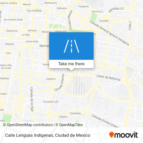 Mapa de Calle Lenguas Indígenas