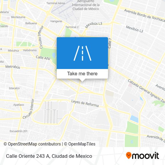 Calle Oriente 243 A map